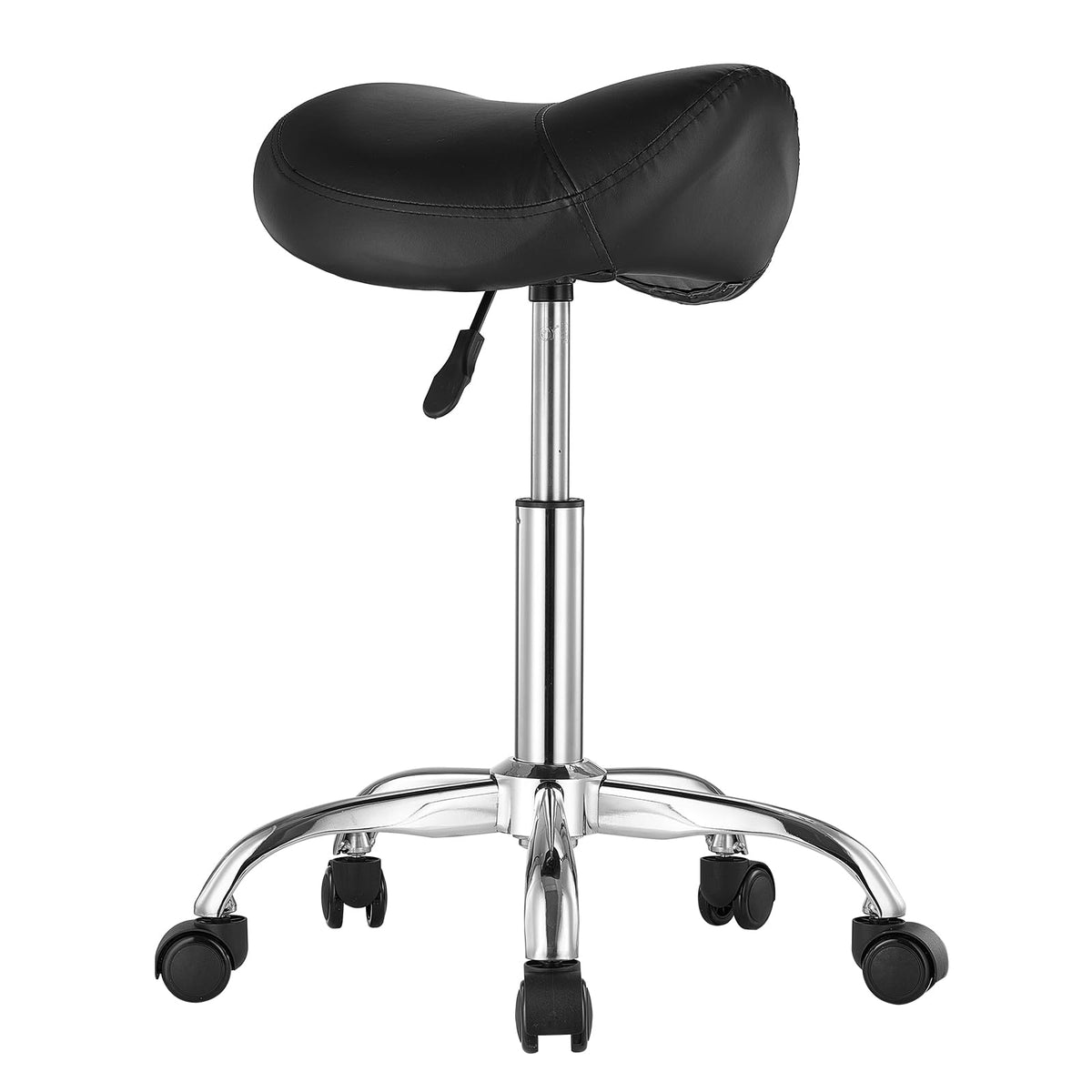VEVOR saddle stool rolling quietly for professional workspaces.