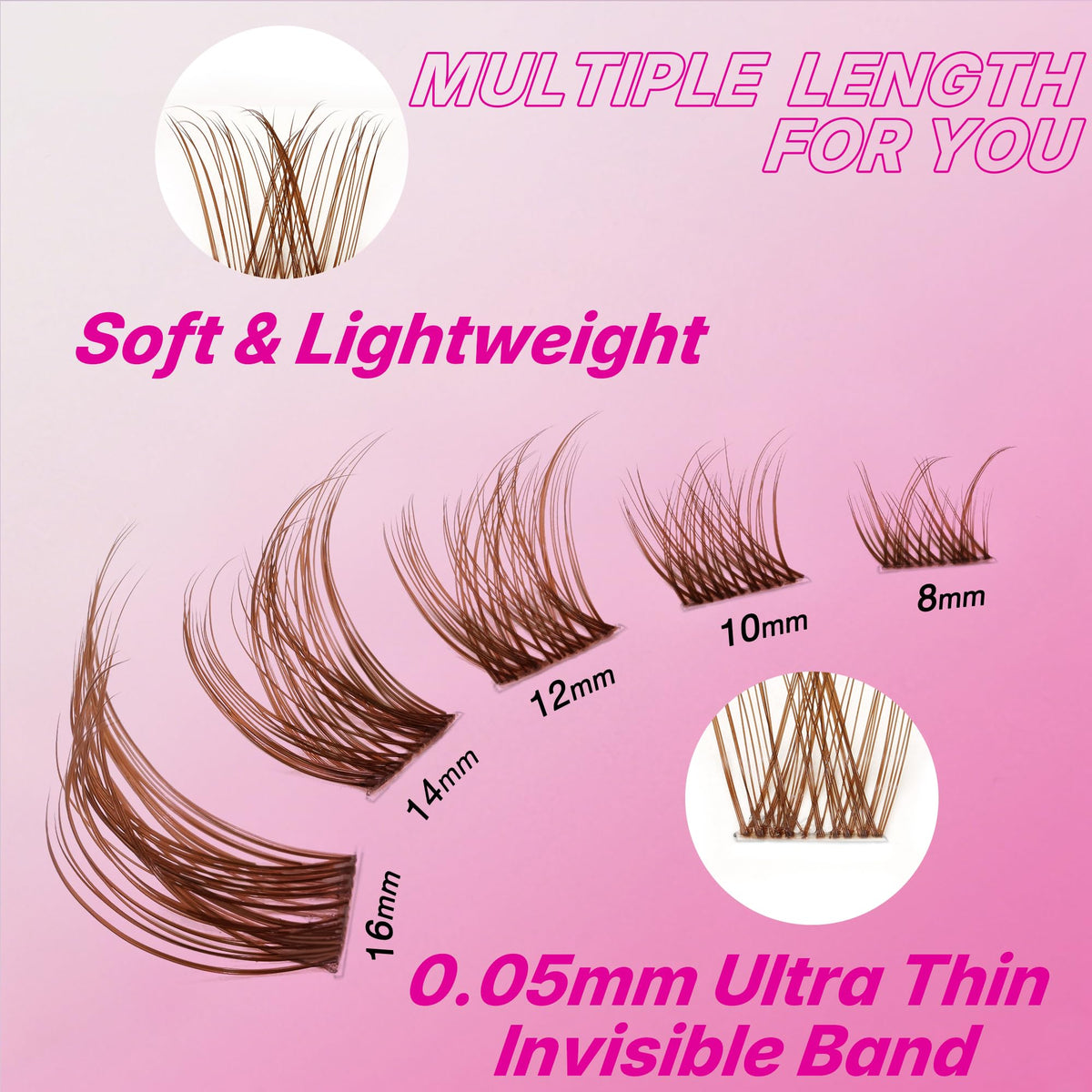 VEYESBEAUTY 8-16mm mixed-length tray for versatile looks.