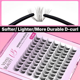 VEYESBEAUTY Fluffy cluster lashes designed for extended wear during holidays.