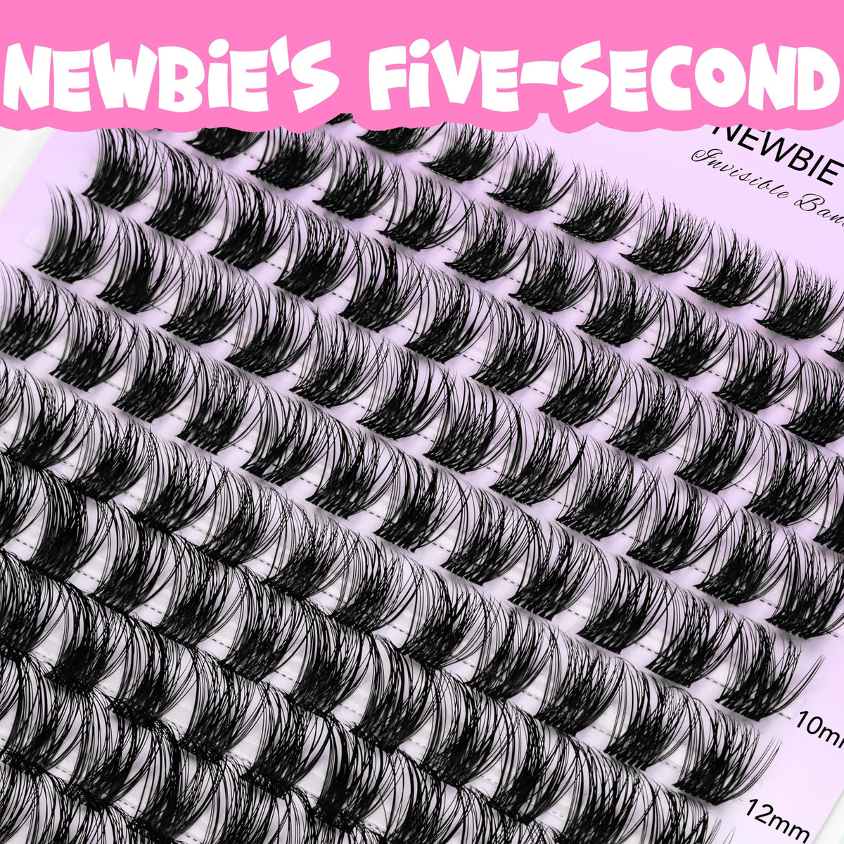 VEYESBEAUTY invisible band lashes closeup highlights natural blend with eyelids