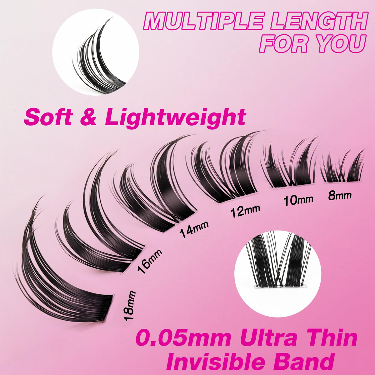 VEYESBEAUTY fluffy natural clusters for a wispy daytime look