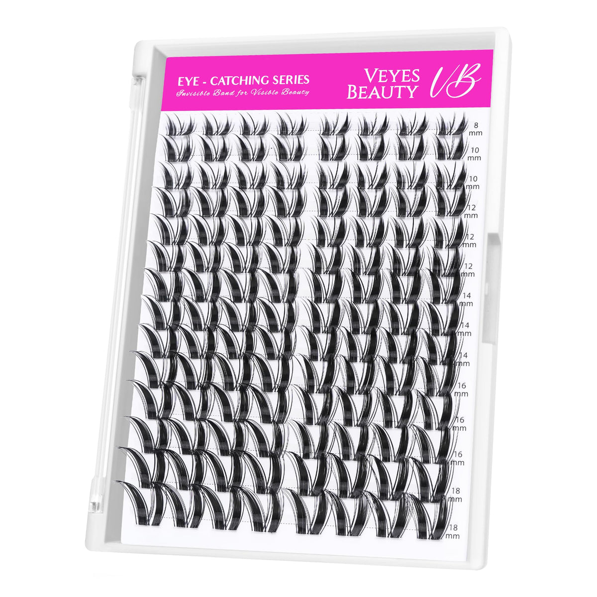 VEYESBEAUTY Lash Clusters with invisible band for natural look and easy at-home application