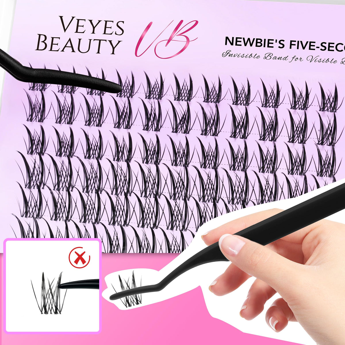 VEYESBEAUTY five-second lashes designed for fast, simple updates.