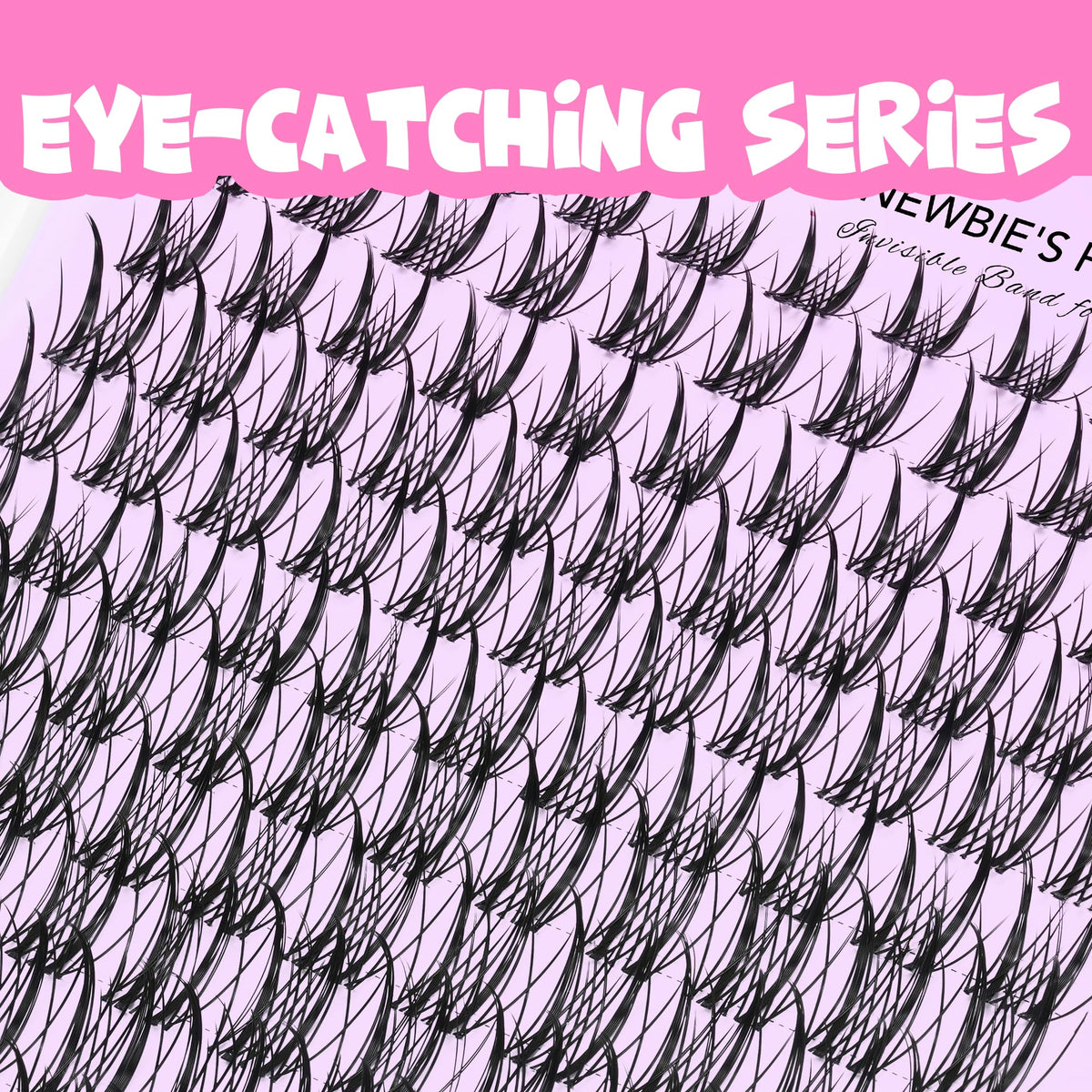 VEYESBEAUTY lash clusters with soft band and PBT fibers for comfortable wear.