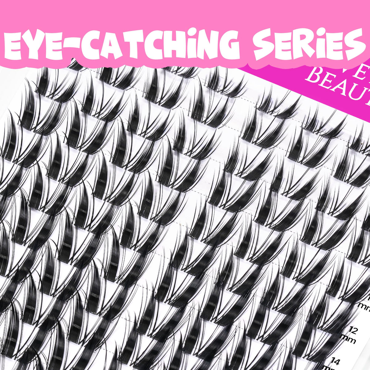 VEYESBEAUTY Lash Clusters made with soft PBT fibers for lightweight comfort