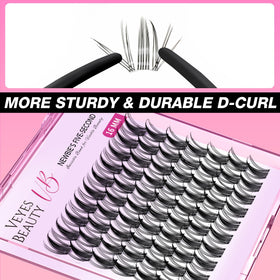 VEYESBEAUTY Lash Clusters Soft PBT Fibers feel lightweight on lids