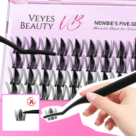VEYESBEAUTY Lash Clusters Water-resistant finish works with sealer