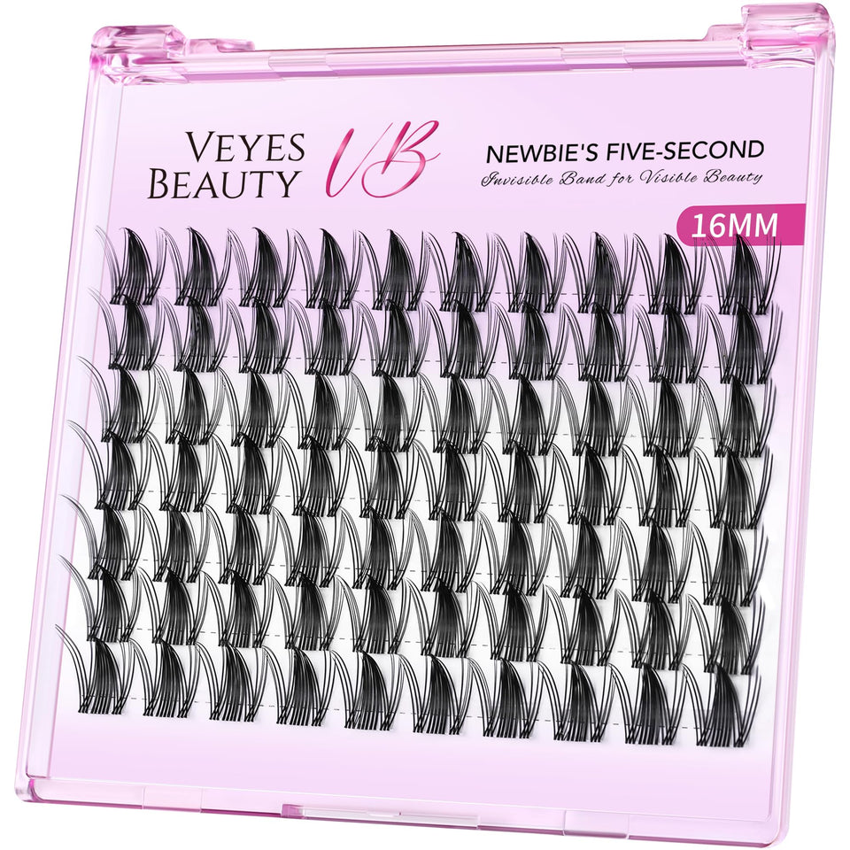 VEYESBEAUTY Lash Clusters Wispy 16mm for a natural, airy eyelash look