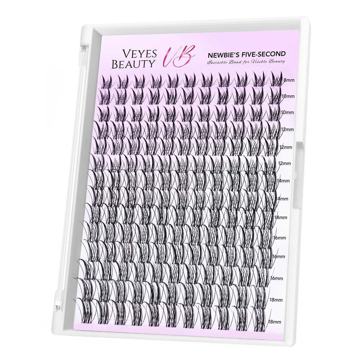 VEYESBEAUTY lash clusters with wispy band for natural, lightweight lashes.