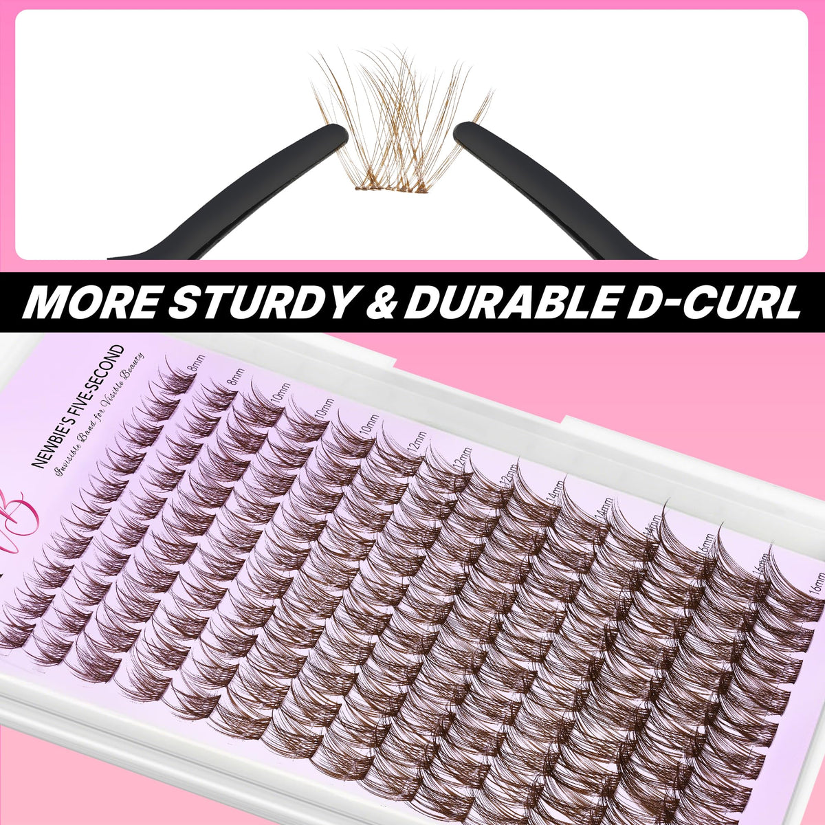 VEYESBEAUTY soft lightweight lashes for comfortable wear.