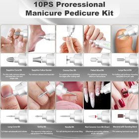 VFD ten-accessory kit keeps gel, file, and buffer heads organized.