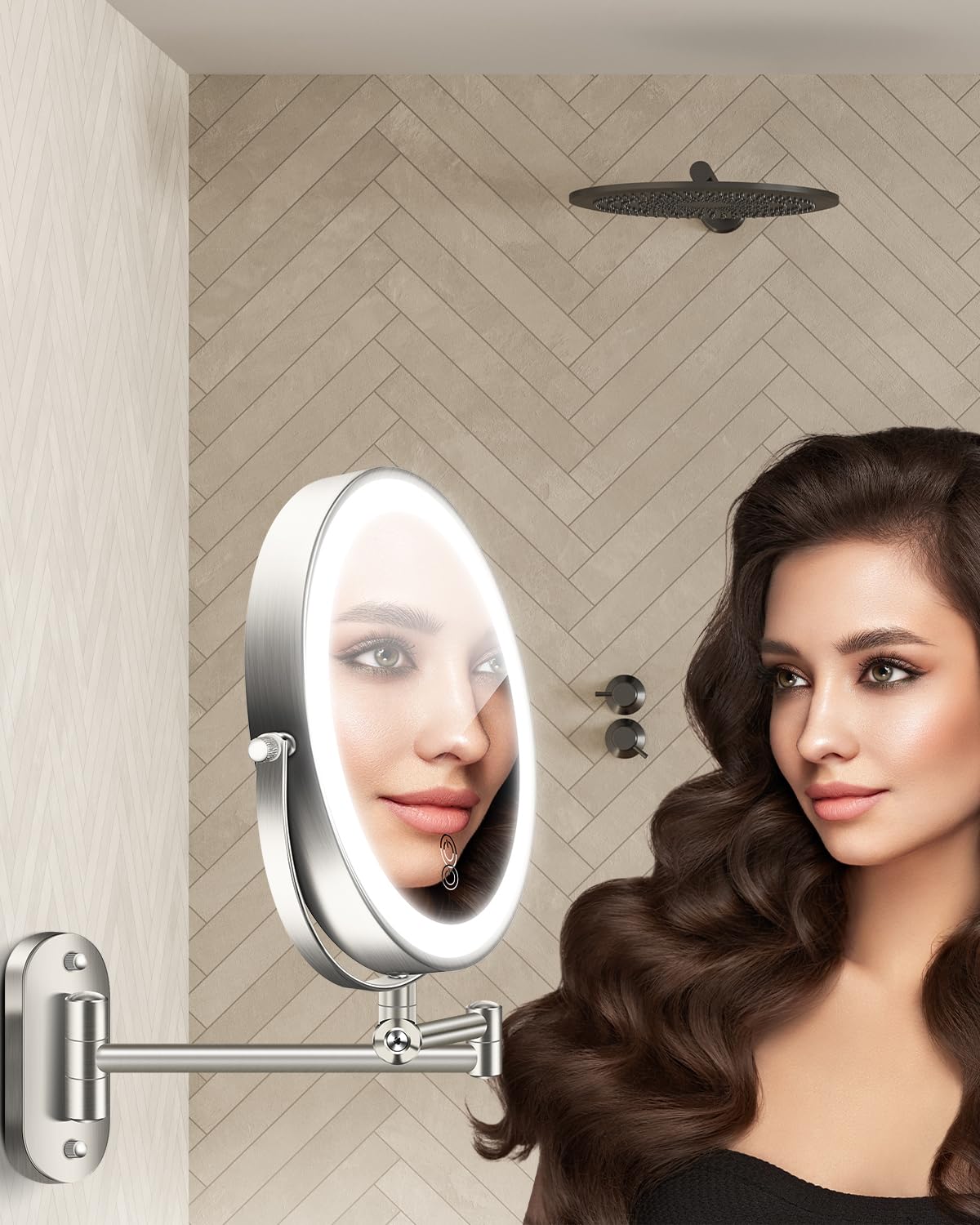 VFD 360-degree rotation lets you angle the mirror as needed.