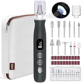 VFD electric nail drill with LED light for precise filing at home