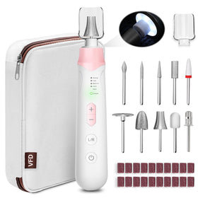 VFD electric nail file drill in pink with cordless design for at-home manicures