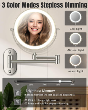 VFD three-color lighting to match makeup conditions and tones