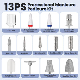 VFD nail drill grey housing close-up highlighting ergonomic design