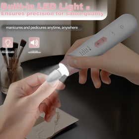 VFD nail drill kit with LED heads for precise shaping