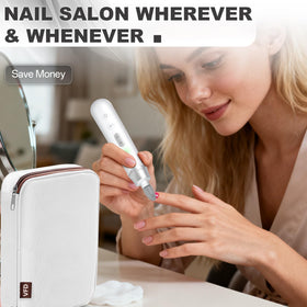 VFD portable design fits in your bag for travel manicure routines.