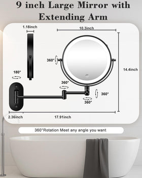 VFD premium metal frame mirror resists moisture and rust.