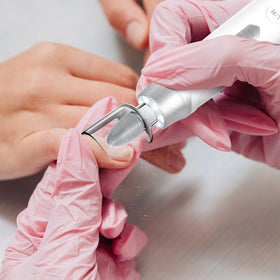 VFD nail drill operates quietly for relaxed filing sessions.