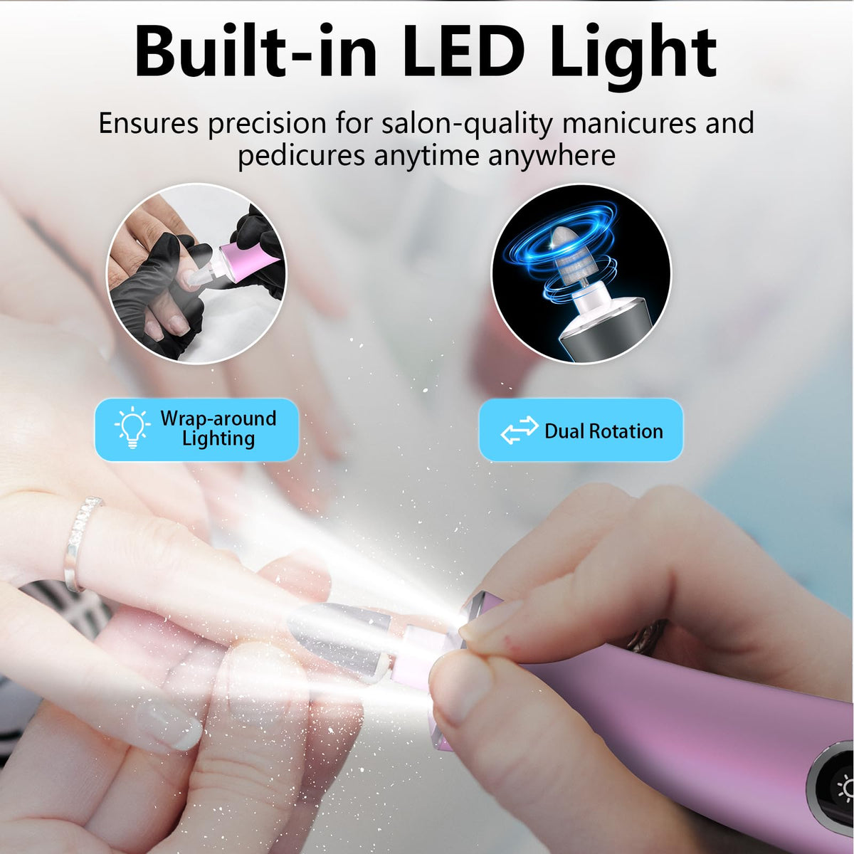 VFD rechargeable 2000mAh battery enables long cordless sessions.