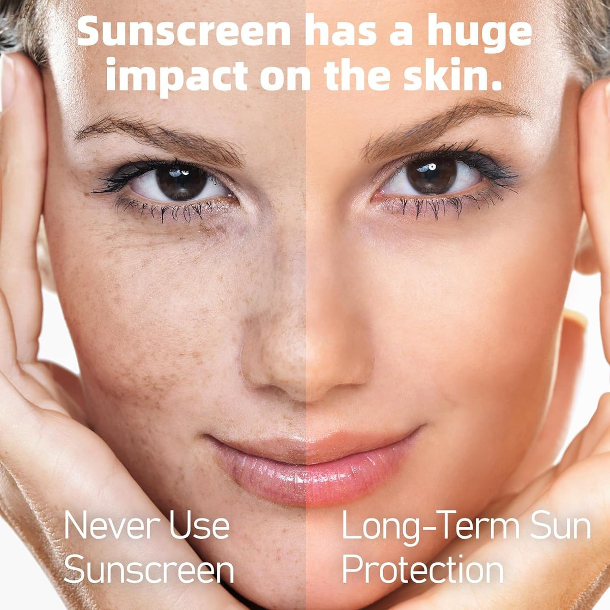 No white cast visible on skin with VGO Clear Face Sunscreen