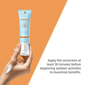 VGO Clear Face Sunscreen oil-free formula highlights zinc oxide protection