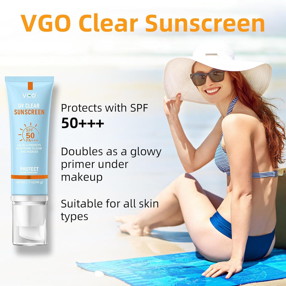 Close-up of VGO tinted oil-free texture for daily wear