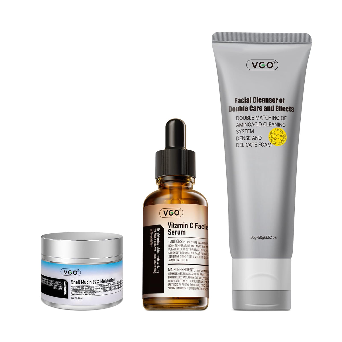 VGO face wash dual-tube cleanser provides gentle cleansing for balanced skin