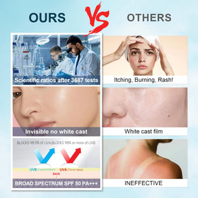 VGO sunscreen blends in with no white cast for daily wear.