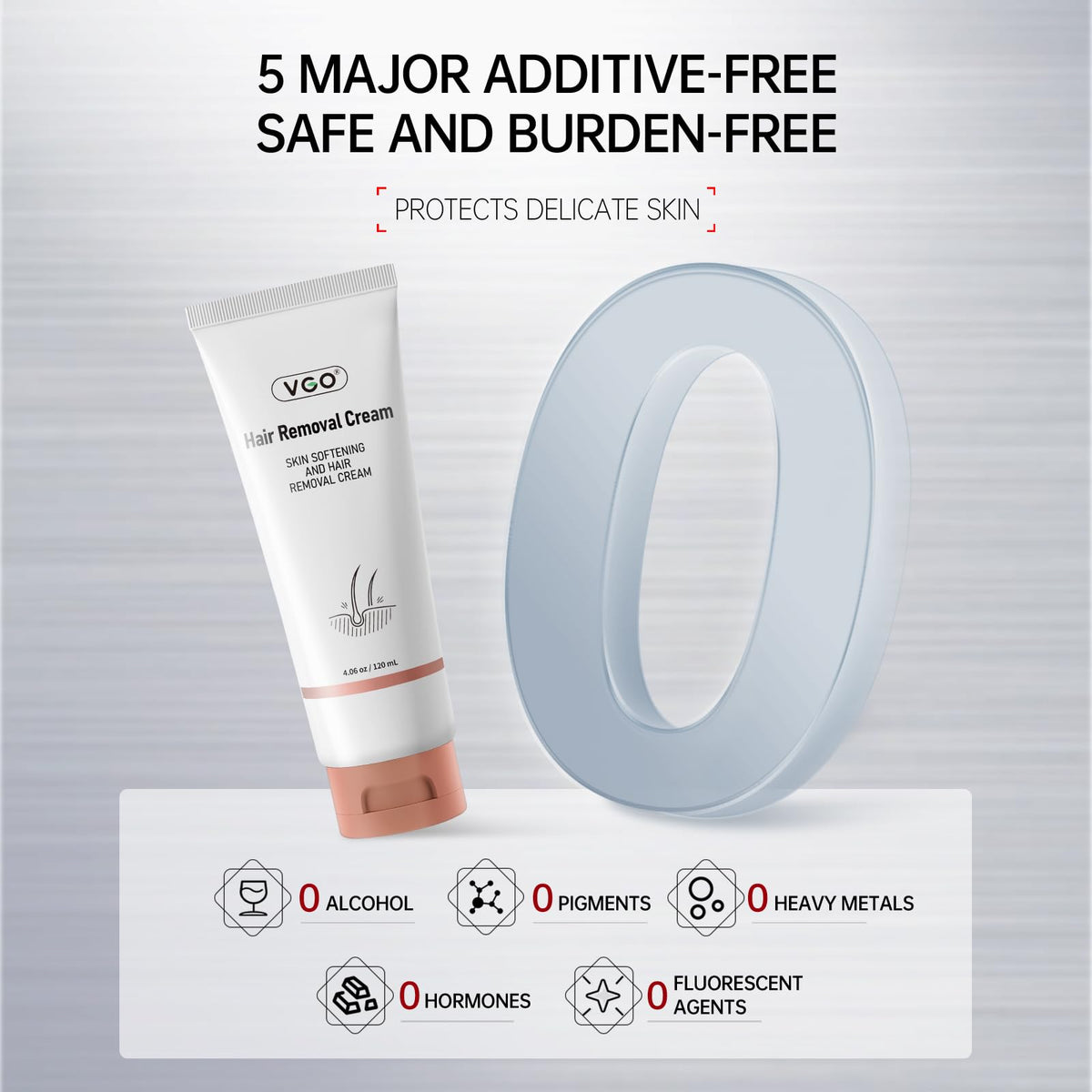 VGO cream applied to back area for even coverage.