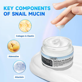 Cream texture being applied on skin to illustrate quick absorption.