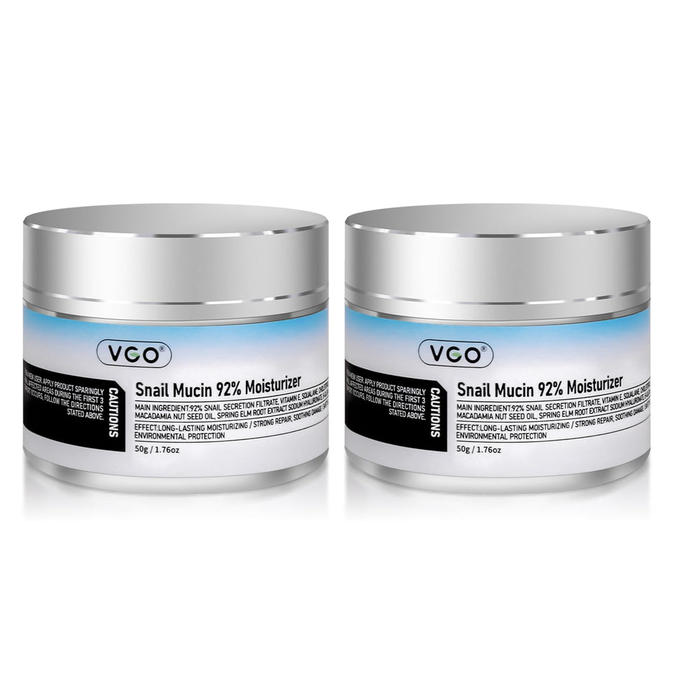 VGO snail mucin moisturizer 2pack front view for daily hydration and gentle care.