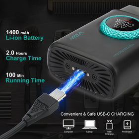 VGR 377 LED display shows battery level and speed at a glance