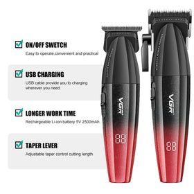 VGR 640 ceramic powder blades deliver sharp, durable cuts with low heat during long sessions.