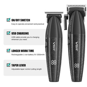 VGR 640 cordless barber kit with 9000 RPM for fast, flexible cuts
