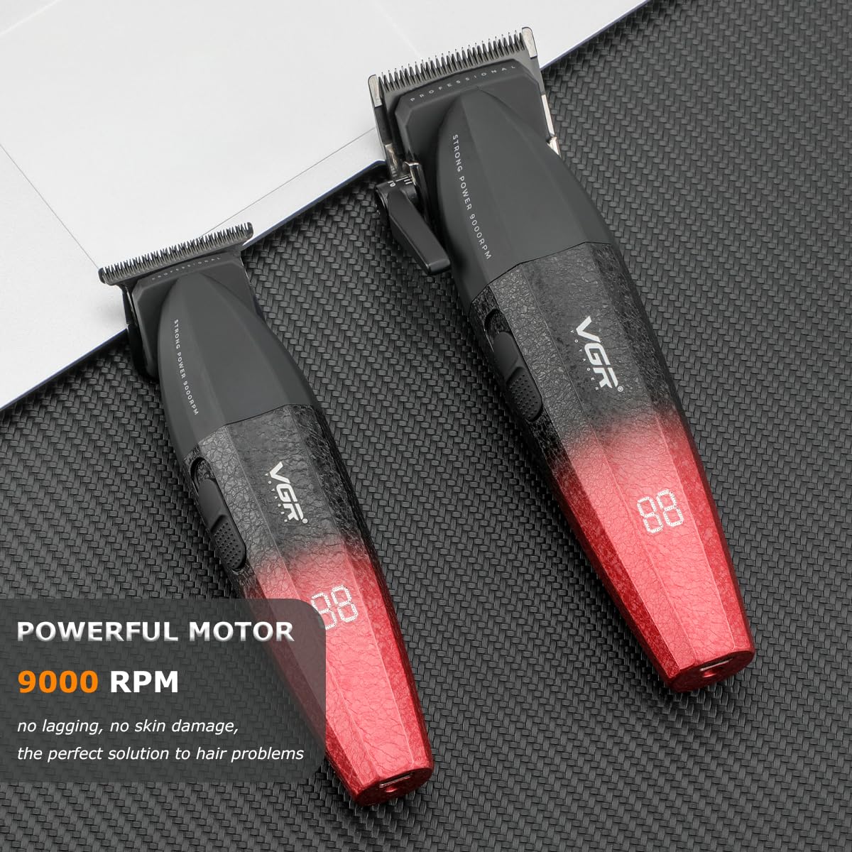 VGR 640 DLC blade trimmer delivers precise detailing for clean edges.