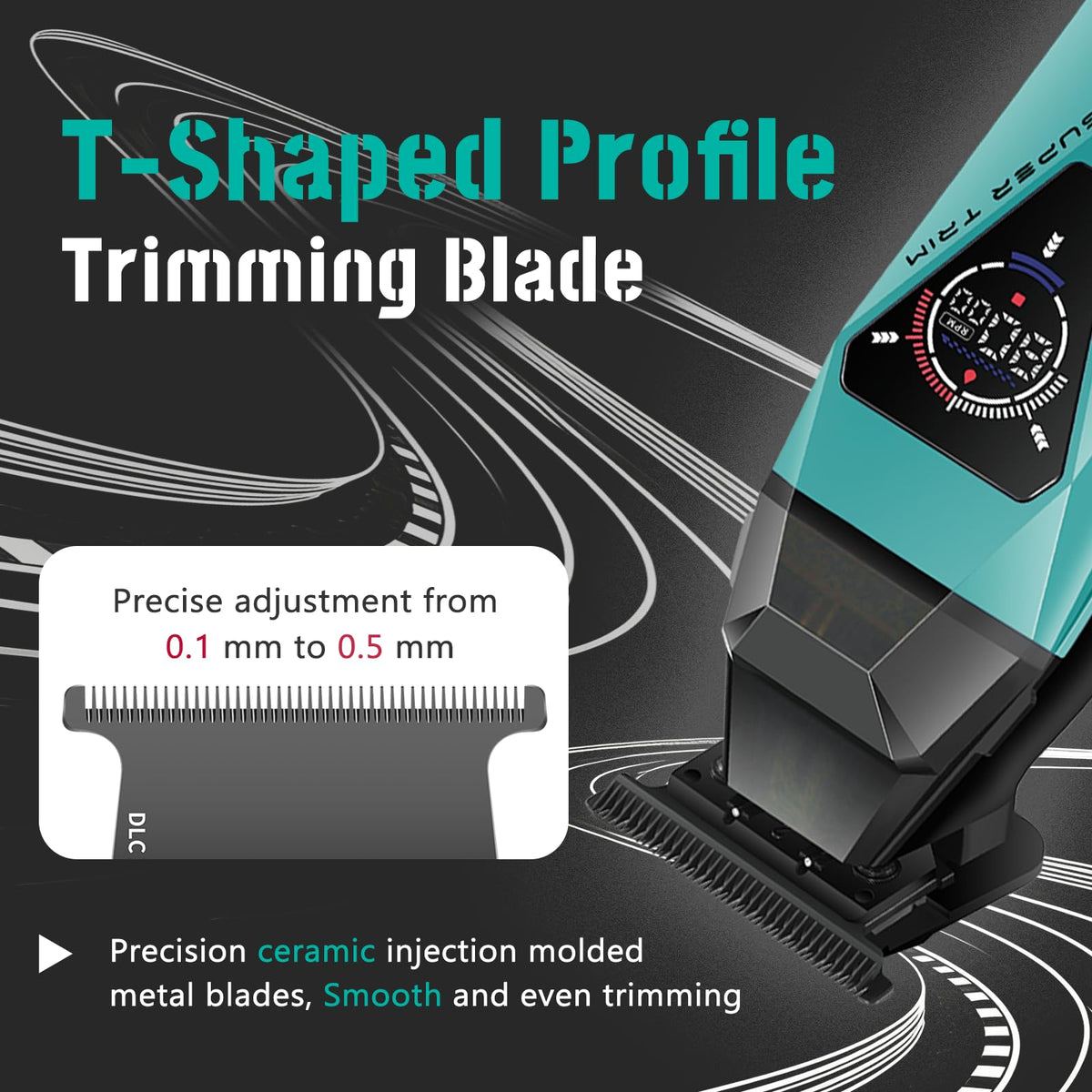 VGR 877S3 DLC-coated blade maintains sharpness during tough grooming tasks.