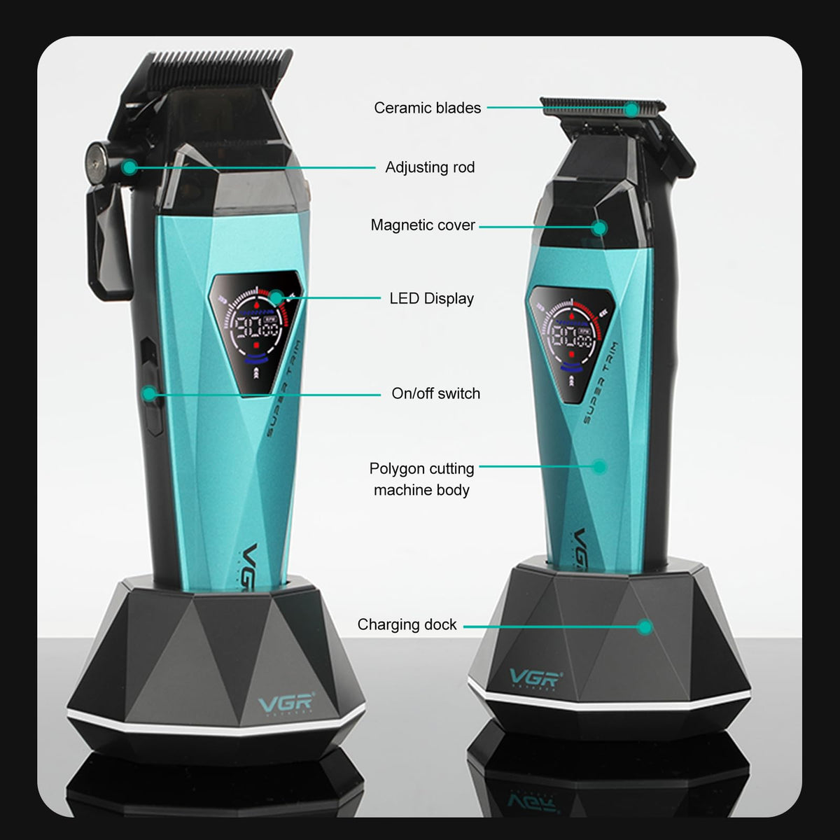 VGR 877S3 ergonomic non-slip grip for comfortable handling.