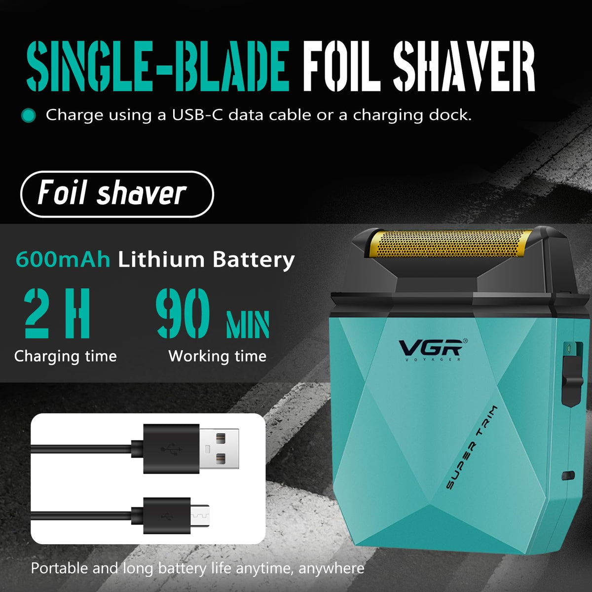 VGR 877S3 titanium-coated shaver foils for close, gentle shaving.