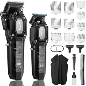 VGR professional hair clippers bundle for versatile home and shop use with smooth cuts