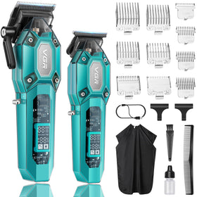 VGR Professional hair clippers with LED display for power awareness.