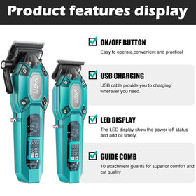 VGR clippers with transparent design showing internal mechanism.