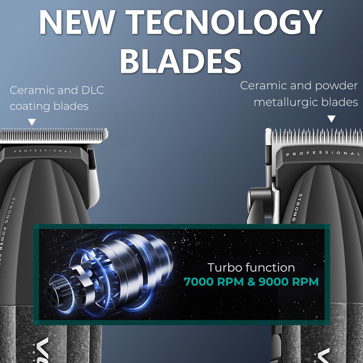 VGR 640S3 clipper with six guards for versatile lengths.