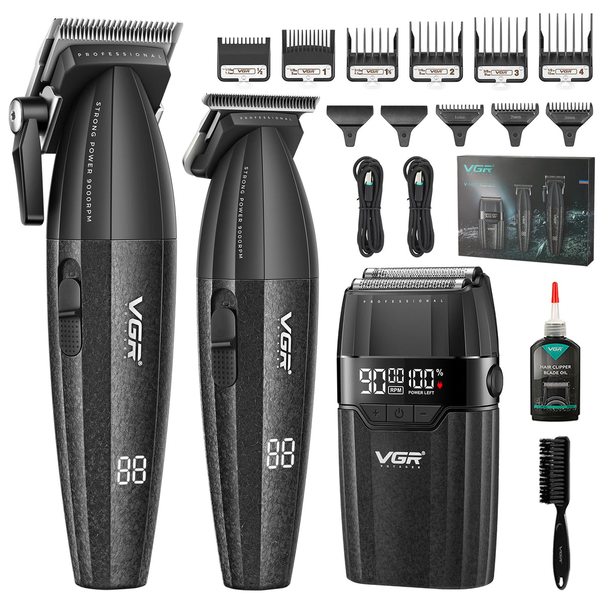 VGR 640S3 clipper in hand delivering precision cutting for sharp lines.