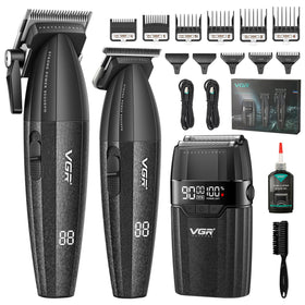 VGR 640S3 clipper in hand delivering precision cutting for sharp lines.