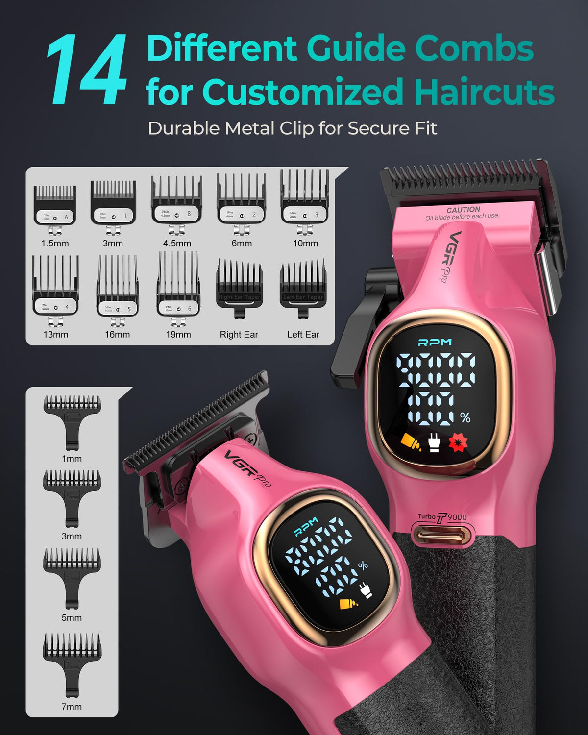 VGRPRO fade lever control for precise length adjustments.
