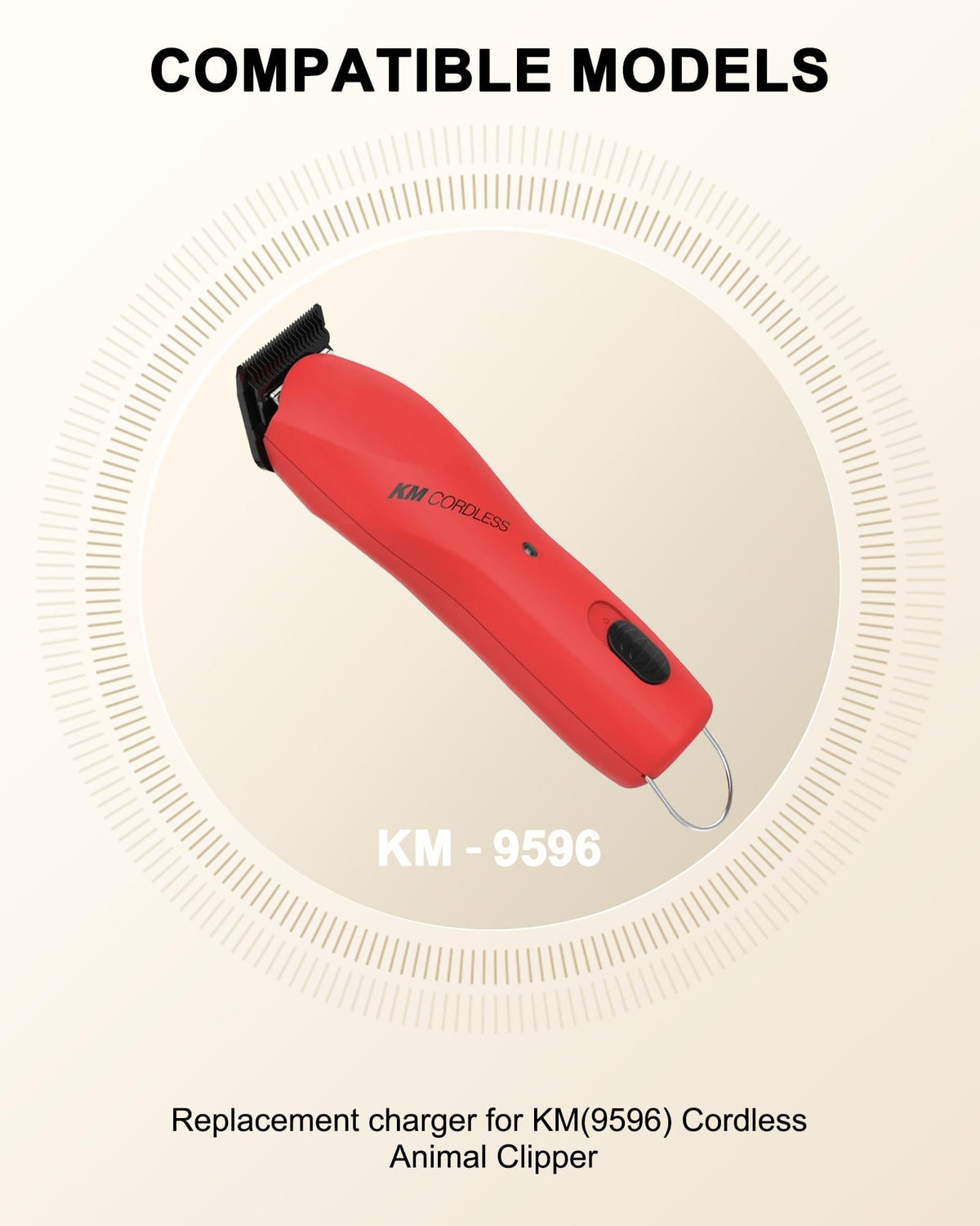 vhbw charger with Wahl KMC+ 2-Speed clippers for stable, reliable power during sessions.