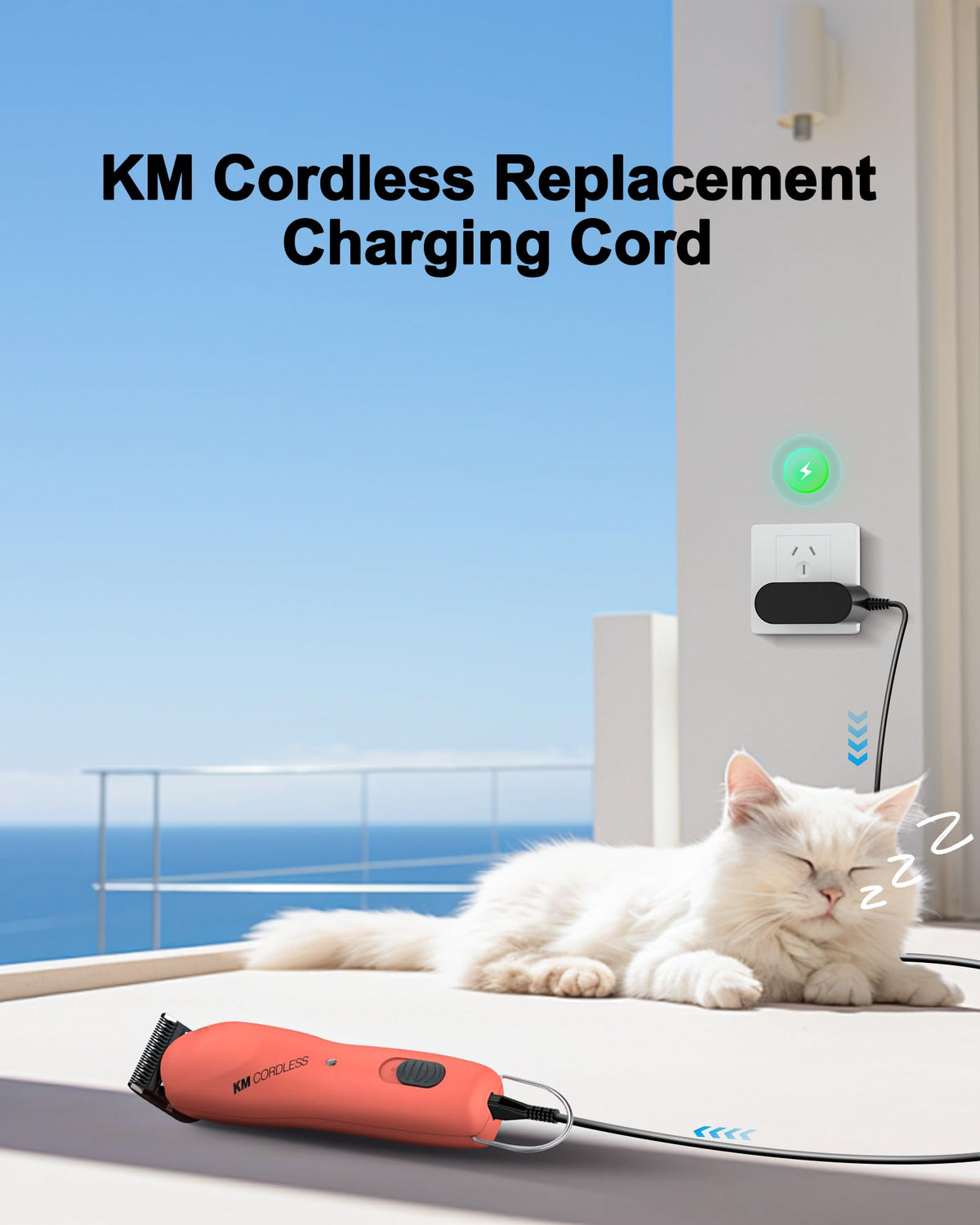 vhbw charger image showing Wahl KMX Animal cordless compatibility for quick grooming prep.