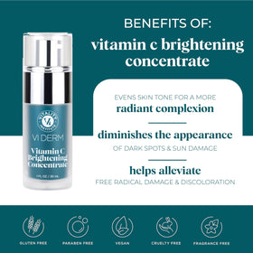 Close-up of VI DERM bottle with dropper illustrating stable 10% THD ascorbate